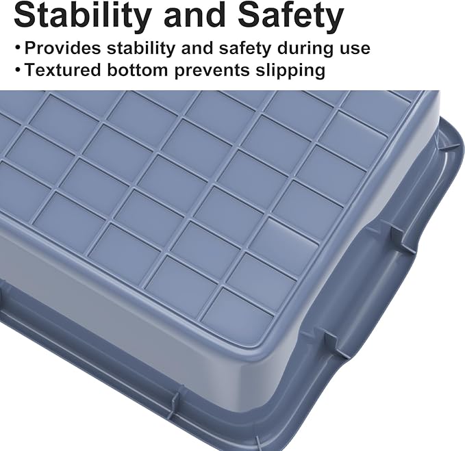 DUNCHATY 8.6 Gallon (33L) Plastic Bus Tubs - Extra Large Commercial Grade Utility Box and Wash Basin Boxes for Restaurant Kitchen Organization and Storage - 24.5 L x 16.5 W x 7 H (8.3Gal/33L)