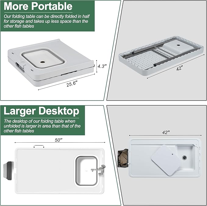 Outdoor Foldable Fish Cleaning Table