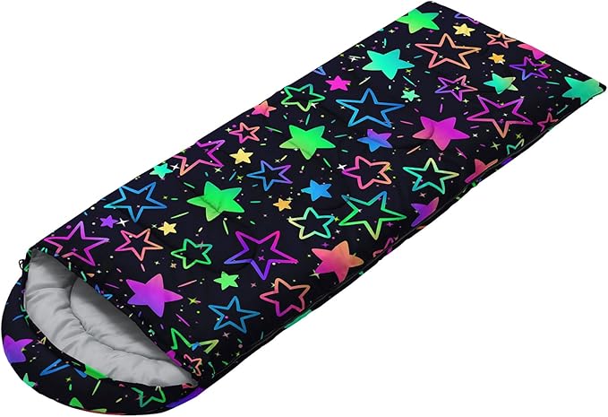 QOOMO Axolotl Cute Camping Sleeping Bags3 Season Warm &amp Cool WeatherLightweightWaterproof Sleeping Bags for Adults &amp KidsTravelingand Outdoors