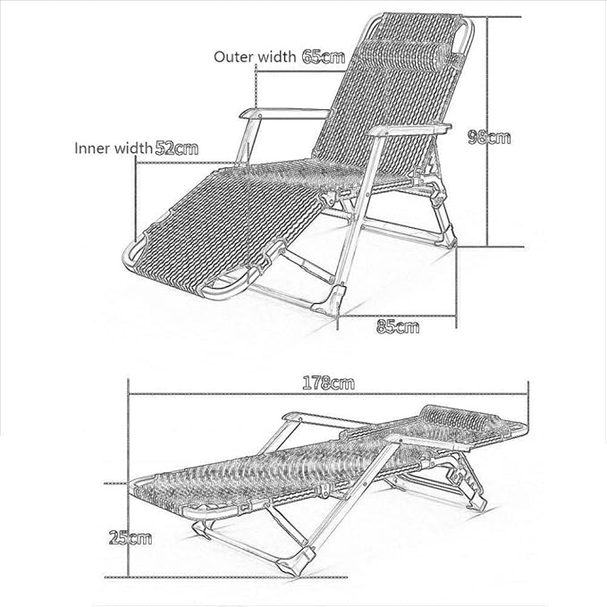 Folding Chair Outdoor Picnic Camping Sunbath Beach Chair Relax Chair Recliner Lounge Chairs