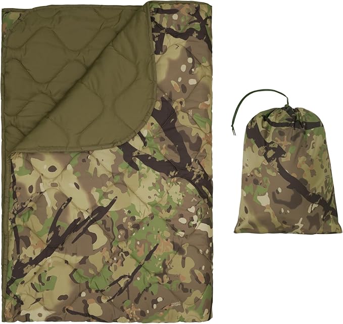 LOOGU Camo Blanket Waterproof Insulation Poncho Liner for Outdoor Camping Hiking Hunting Survival Backpacking Picnicking