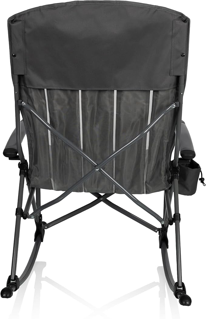 Picnic TIME Outdoor Rocking Camp Chair - XL Heavy Duty Camping Chair for Adults