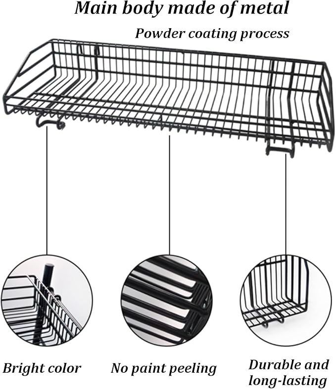 Retail Display Rack with Wheels 3 Tier Fruit Vegetable Snack Basket Shelf Strengthened Metal Frame for Home Store Market Supplies