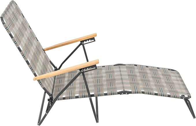 Camp &amp GO 4-Position Folding Web Lawn Chair Outdoor Lounger Multi