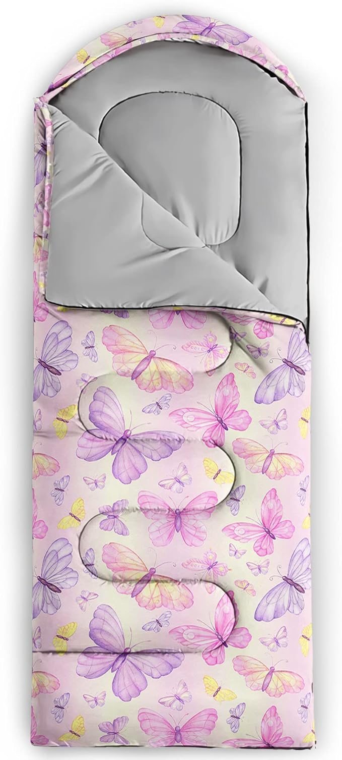 QOOMO Camping Sleeping Bags3 Season Warm &amp Cool WeatherLightweightWaterproof Sleeping Bags for Adults &amp KidsTravelingand OutdoorsCamping Gear Equipment