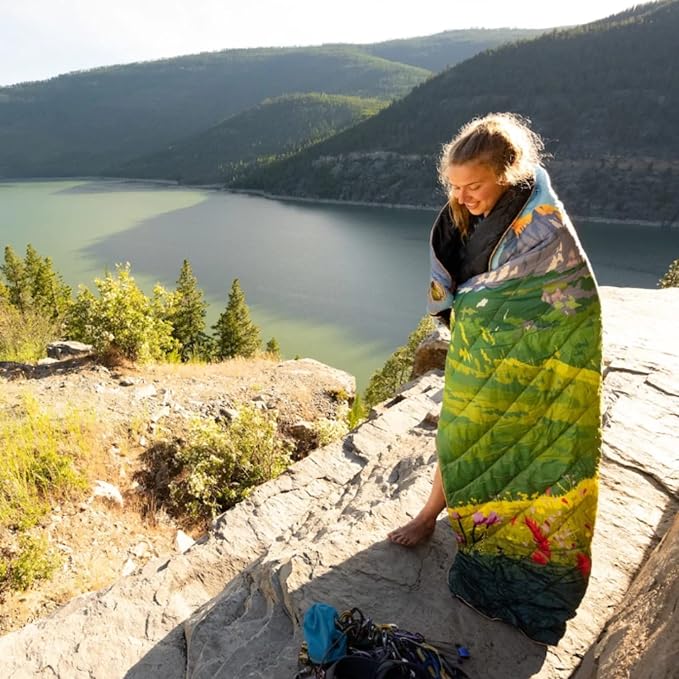 Rumpl Original Puffy National Park Blanket for Camping and Outdoors Glacier - V1