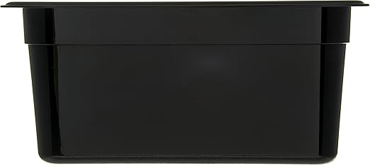 Carlisle FoodService Products StorPlus High Heat Food Pan 1/3 Size 6 Inches Deep Black 5 Litre Capacity Plastic No Lid