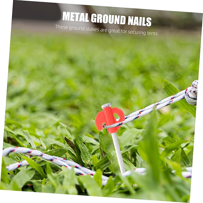 20Pcs Heavy Duty Tent Stakes for Outdoor Camping Windproof Ground Nails for Stable Anchoring Durable Metal Garden Stakes Effortless Installation for Lawn and Camping