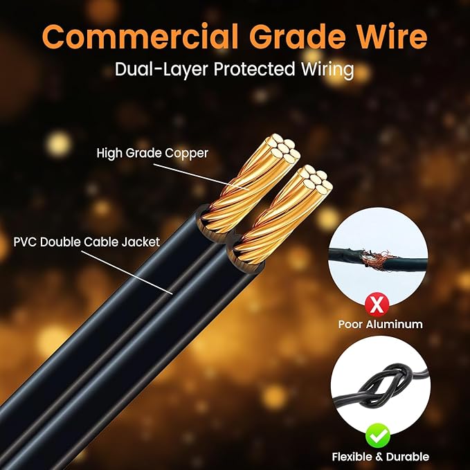 48ft Outdoor String Lights with Remote &amp Dimmer24+2 Commercial Grade IP65 Waterproof Bulbs 2700K Warm White3 Lighting Modes &amp TimerIncludes 30 Cable Ties for PatioGarden Party
