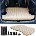 ZKOO Car Air Mattress 4 Inch SUV Truck Camping Air Mattresses Quick Inflation Chamber Portable Driving Trip Air Bed Soft Flocked Top for Camping Colchon Inflable with Storage Bag (Khaki)