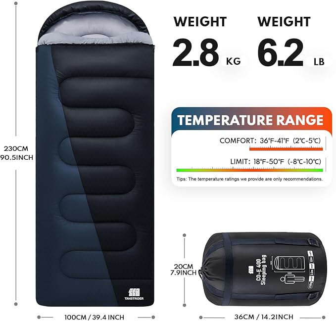 XXL Winter Sleeping Bags for Adults Cold WeatherCamping Sleeping Bag for Kids with Compression Sack4 Season Camping Essentials Gear for HikingTravelingOutdoorBackpackingClimbing