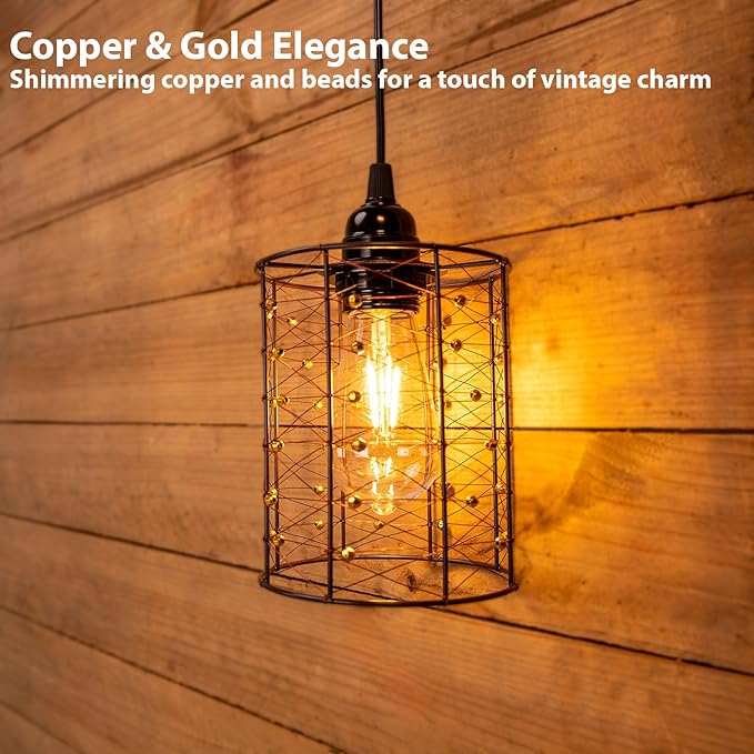 Battery Operated Hanging Outdoor Chandelier Battery Pendant Light Gazebo Lights Outdoor Waterproof 4 AA Batteries for Gazebo Pergola Porch Patio Indoor/Outdoor Decor Lighting (3)