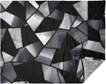 Cute Blanket Stained Glass Gray Black Classical Teen Throw Blanket 50'' x 70''
