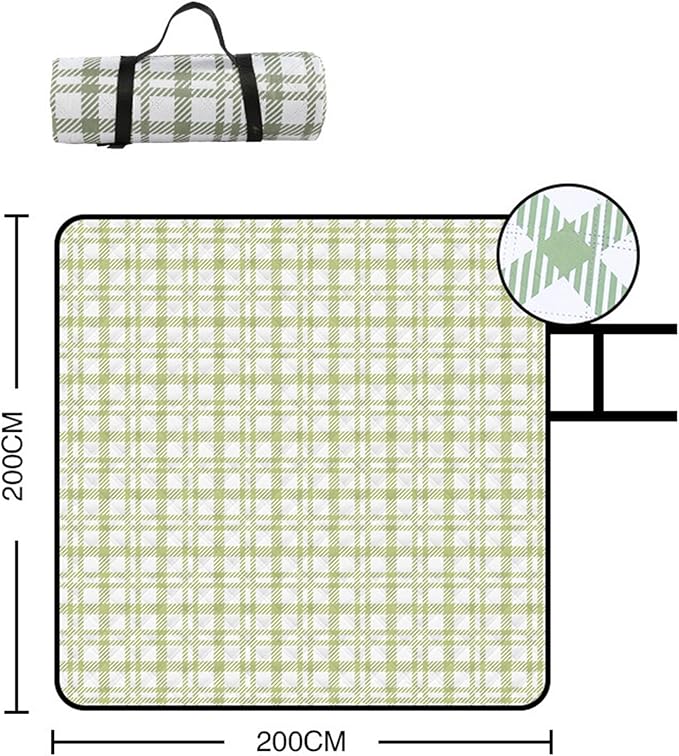 Outdoor Blanket 78.74inchx78.74inch Beach Mat Waterproof for Travel