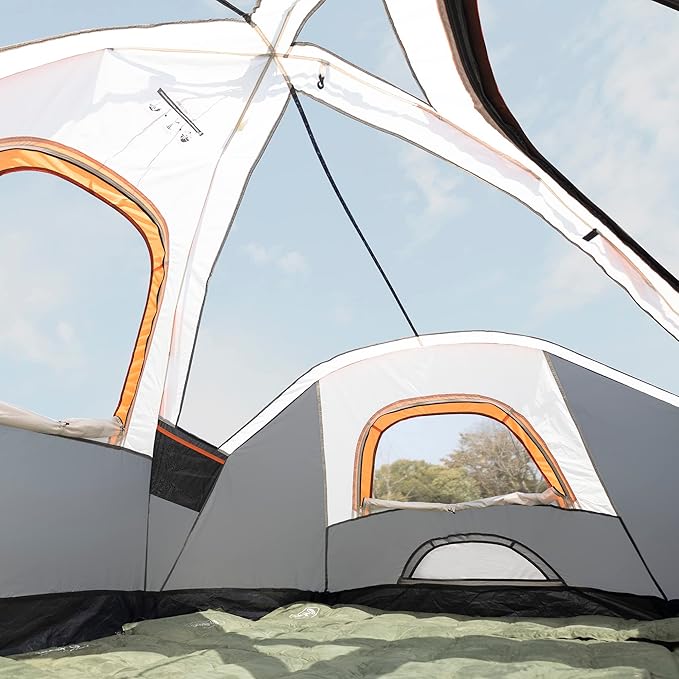 Tent for Family Camping Quick Setup Instant Pop Up Dome Tents Outdoor 2-3 Person / 6 Person with Water-Resistant Rainfly and Mesh Roofs &amp Door &amp Windows