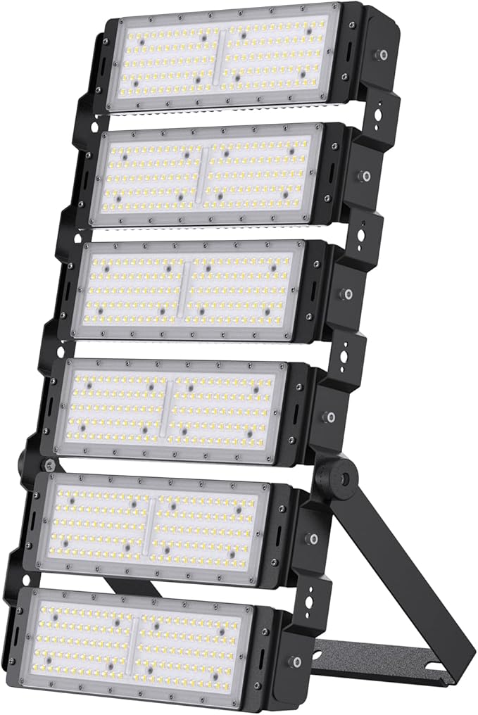 STASUN Pro 6 Series 600W 90000LM LED Stadium Light Outdoor Flood Light ETL Certified 100V–277V 5000K Daylight IP66 Waterproof for Sports Field Riding Arena Parking Lot Warehouse Commercial Area