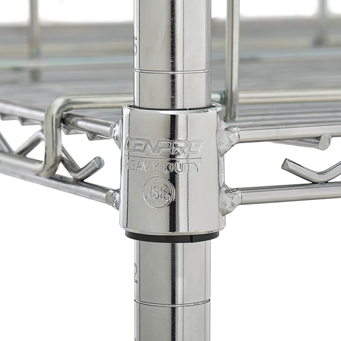 Commercial 24 x 36 Chrome Wire Shelf Kit with 6 Wire Can Racks (28W-672)