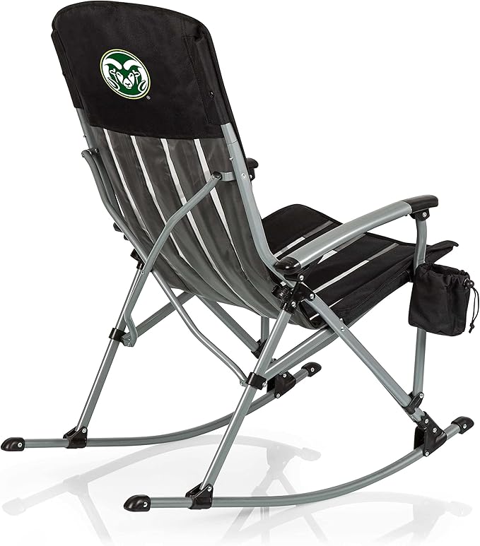 Picnic TIME NCAA Unisex-Adult NCAA Outdoor Rocking Camp Chair XL Heavy Duty Camping Chair for Adults
