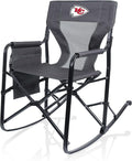 Picnic TIME NFL Woodland Rocking Camping Chair with Storage Caddy Camp Chair for Adults