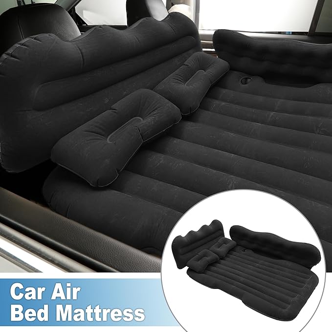 Car Air Mattress Sleeping Mat Comfortable 50.39x30.31x5.91 Back Seat Bed Camping Air Mattress Bed with Pillows for Car SUV