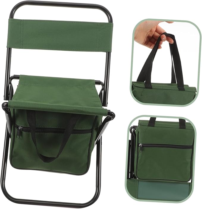 Totority Ergonomic Portable Camping Chair Folding Table Lightweight Picnic Seat Storage