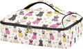 Casserole Carrier Loveliness Dog PatternInsulated Casserole Carrier for Hot or Cold Food Thermal Lunch Tote for Potluck Parties Picnic Beach Fits 9 x 13 Inches Baking Dish