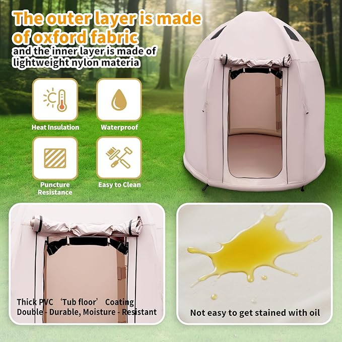Inflatable Dome Igloo Bubble Camping Tent Waterproof Outdoor Portable House with Double Layered Mesh Doors