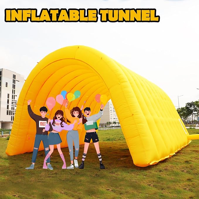 Inflatable Tunnel Sports Tunnel Entrance with Blower Football Tunnel Tent Entryway for Business Advertise Party Exhibition Promotion StreetShopSupermarketSchool