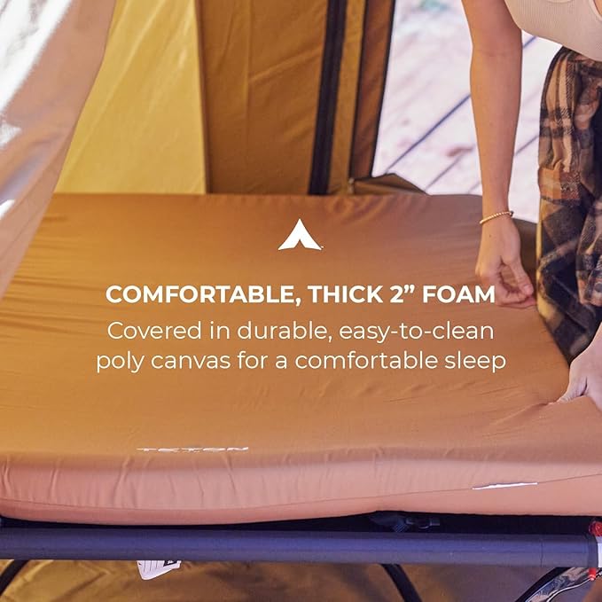 Teton Outfitter Canvas Camping Pad Comfort Infused Sleeping Pad Glamping Level Comfort with a Cloud Like Mattress Perfect with Outfitter Camp Cots