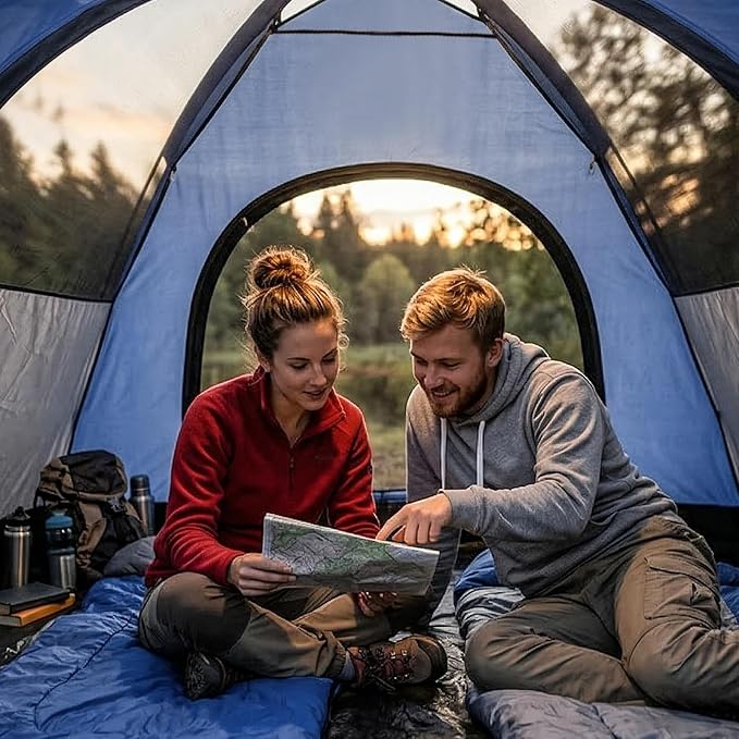 Tents for Camping 2-3 Person Tent – Camping Tent with Rainfly Waterproof 2500MM Easy Setup in 5 Mins Ourtdoor Dome Tents Lightweight Backpacking Tent for Couples Small Families Festivals Backyard