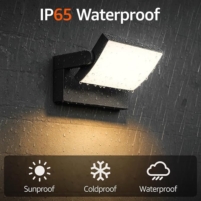 4 Packs Modern Outdoor Lights 40W Black LED Exterior Light Fixtures 3000K Outdoor Wall Sconces IP65 Waterproof Porch Lights for House