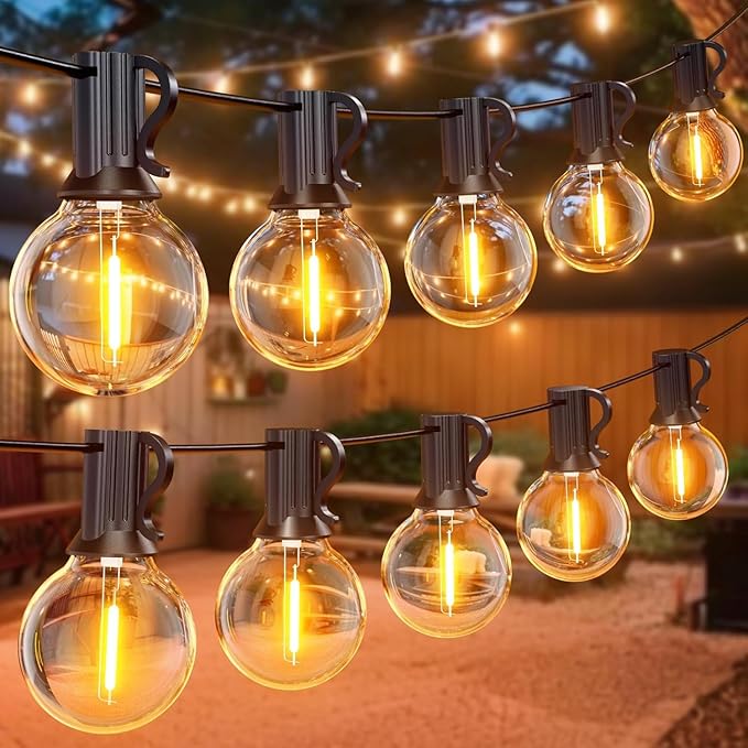 GPATIO Outdoor String Lights 150FT G40 Bulbs Shatterproof Patio Lights Waterproof Dimmable Hanging Outdoor Lights Connectable LED Outside Lights for Backyard Yard Gazebo Porch Party