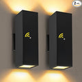 Modern Outdoor Wall Light Dusk to Dawn 2 Pack Waterproof Matte Black Porch Lights 2700K LED Outdoor Sconce Lights for House Garage Patio Front Door