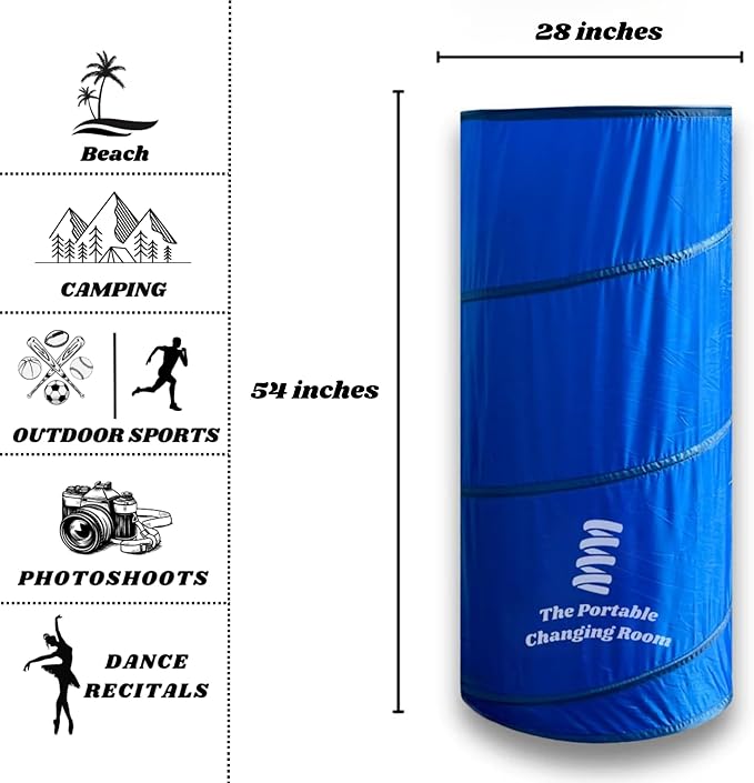 Portable Changing Room Pop Up Pod - Privacy Tent Dressing Room Tube or Portable Toilet Stall with Carry Bag for Camping Beach or Outdoor by The Portable Changing Room
