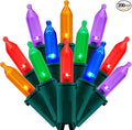 200 Count Multicolor LED Christmas Lights 66 ft Green Wire UL Certified Commercial Grade Holiday String Light Set (Multicolor)