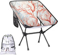 Honeybaby Folding Camping Chair Coral Camping Chairs Lightweight Portable Chair Outdoor Foldable Chairs for Camping Travel Picnic Beach Hiking