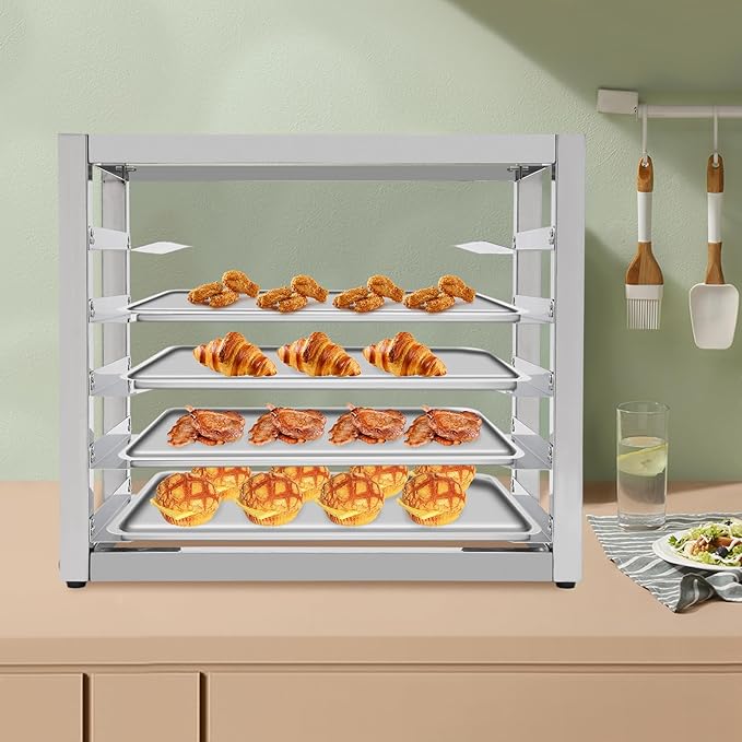 5 Tier Bun Pan Rack Commercial Pan Organizer Sheet Pan Stainless Steel Bakery Storage Rack Baking Tray Racks for Bakeries/Kitchens/RestaurantsSize:21 * 13 * 18 in (5 Tier)