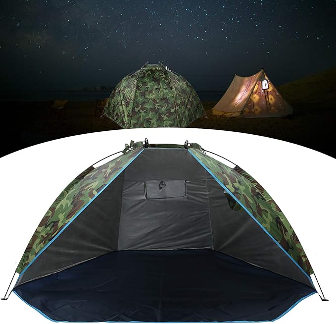 Portable Camouflage Fishing Shelter Tent for Two Waterproof Sunshade for Outdoor Camping