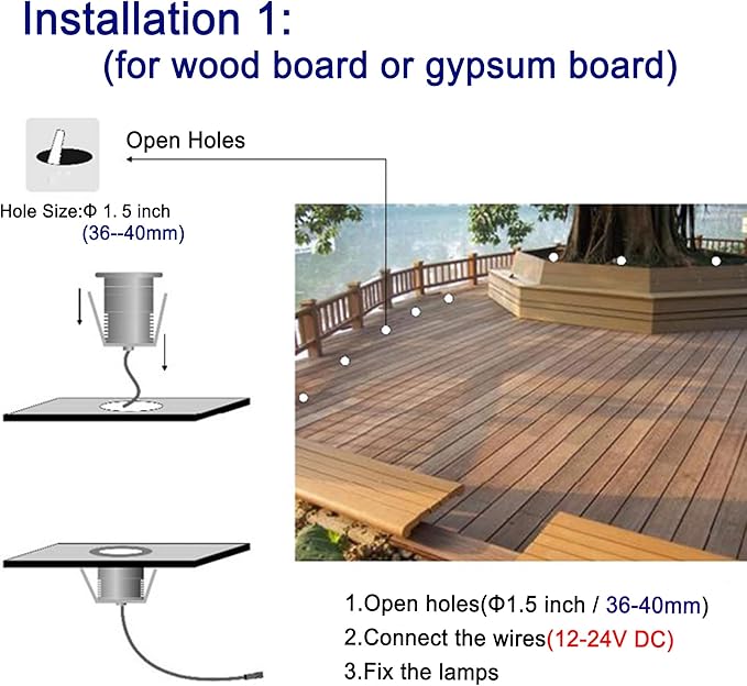 LED In-Ground Well Lights Anti-Glare3W 12V-24V DC IP67 Waterproof Recessed LampBuried Underground Outdoor Landscape LightingWarm White 3000K(3 Watt)