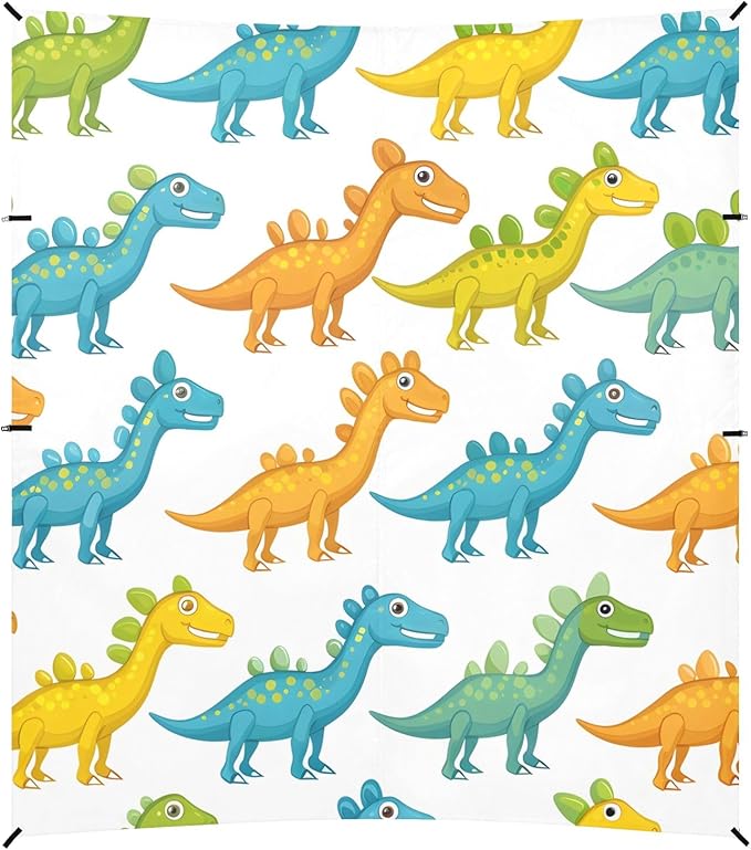 Repetitive Dinosaurs Camping Sun Shelter Beach Tent Portable Beach Sun Shade Outdoor Canopy for Camping Trips Fishing Picnic