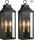 2-Pack 18 Outdoor Wall Light FixturesModern Exterior Lighting Fixtures Wall MountAnti-Rust Porch Lights with Clear GlassWaterproof Outside Wall Sconce Lights for House Garage PatioE12 Base