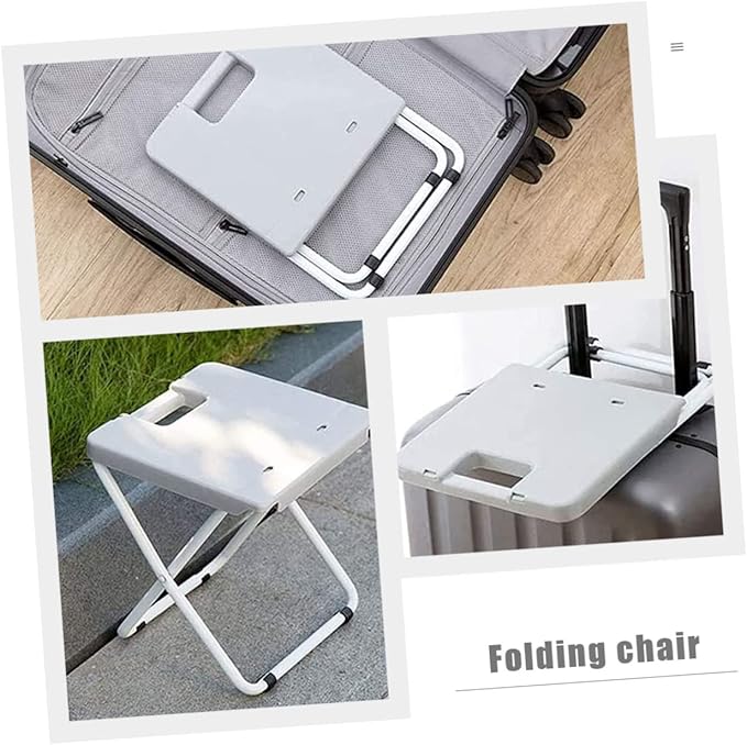 SUPVOX Portable Folding Stool Lightweight and Multi-Purpose Garden and Fishing Seat Non- Design for Outdoor Use Compact and Convenient for Camping and Travel