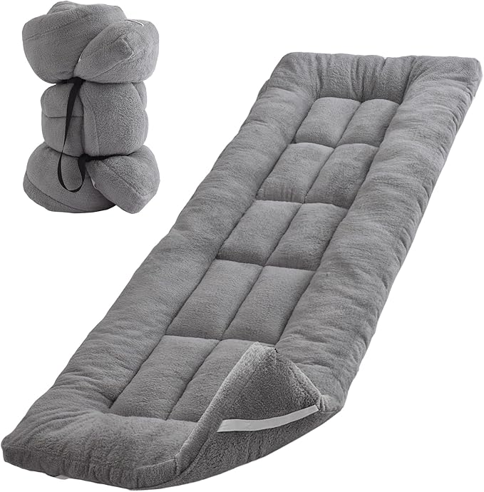 Thick Camping Sleeping Pad - Lamb Fluff Camping Cot Pads for Adult Soft Sleeping Mat Non-Slip Camping Mattress Pad for Car Tent