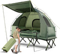 LDAILY Camping Tent Cot 5 in 1 Off Ground Elevated Tent with Air Mattress Sleeping Bag &amp Pillow Folding Camping Cot Combo with Carrying Bag for Outdoor Hiking RV Picnic Field Backyard (2 Per