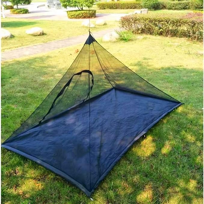 Mesh Tent for Backpacking and Camping Water Resistant Oxford Floor No-Trekker Pole Tent Netting Tent Breeze Mesh Inner Tent Ultralight 1 Person Summer Tent