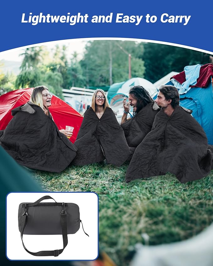 4 Pack Outdoor Camping Blanket Bulk - Fleece Waterproof &amp Foldable Stadium Blanket with Portable Bag for Cold Weather Sports Pet Beach Picnic Stadium Travel Car - 79 * 55inch