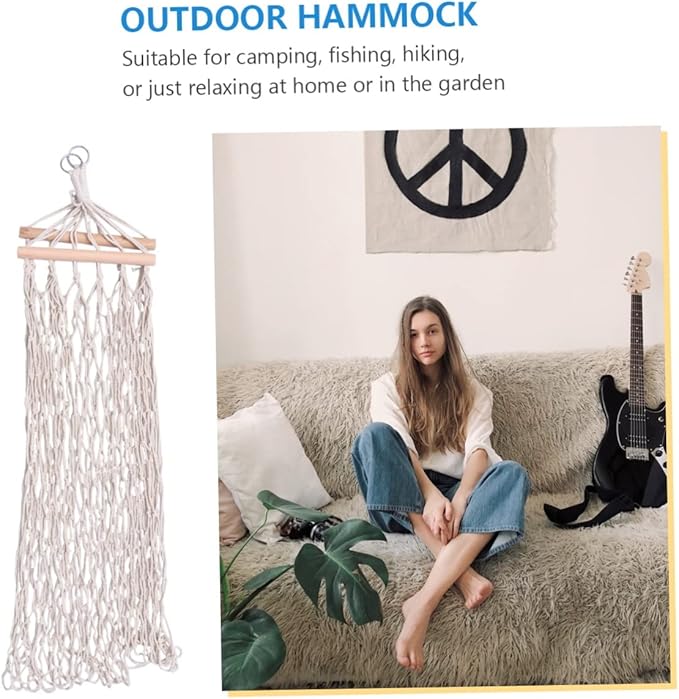 Hanging Hammock Chair Straps Rope Hammock Stand for Camping Traveling Lightweight