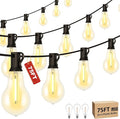 75FT Outdoor String Lights with 35+3 Waterproof Bulbs 2FT Bulbs Apart Dimmable &amp Connectbale Commercial Grade Patio String Lights for Outside Porch Backyard Garden Deck Decor