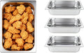 4 Pack Half Size Hotel Pan 1/2 Size 2.5 Inch Deep Stainless Steel Steam Table Pan Stackable Steam Pan Half Pans for Chafing Dishes Breading Trays for Home Party Hotel Buffet