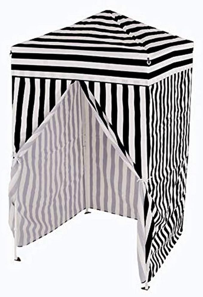 Impact 4'x4' Pop up Changing Dressing Room Black and White